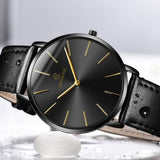 Ultra-thin Men's Leather Watch (4346881802321)
