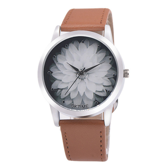 Casual flower-shaped watch