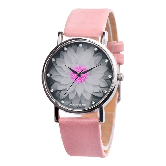 Casual flower-shaped watch