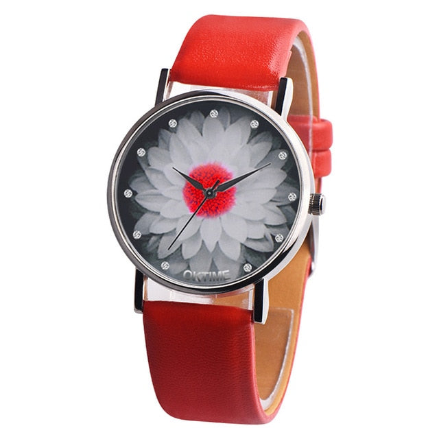 Casual flower-shaped watch